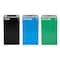 Alpine Industries 87 Gal. 3-Stream Steel Blue Recycling, Green Recycling, and Black Commercial Trash Can Station ALP4450-BLK-KIT30 - alternate 6